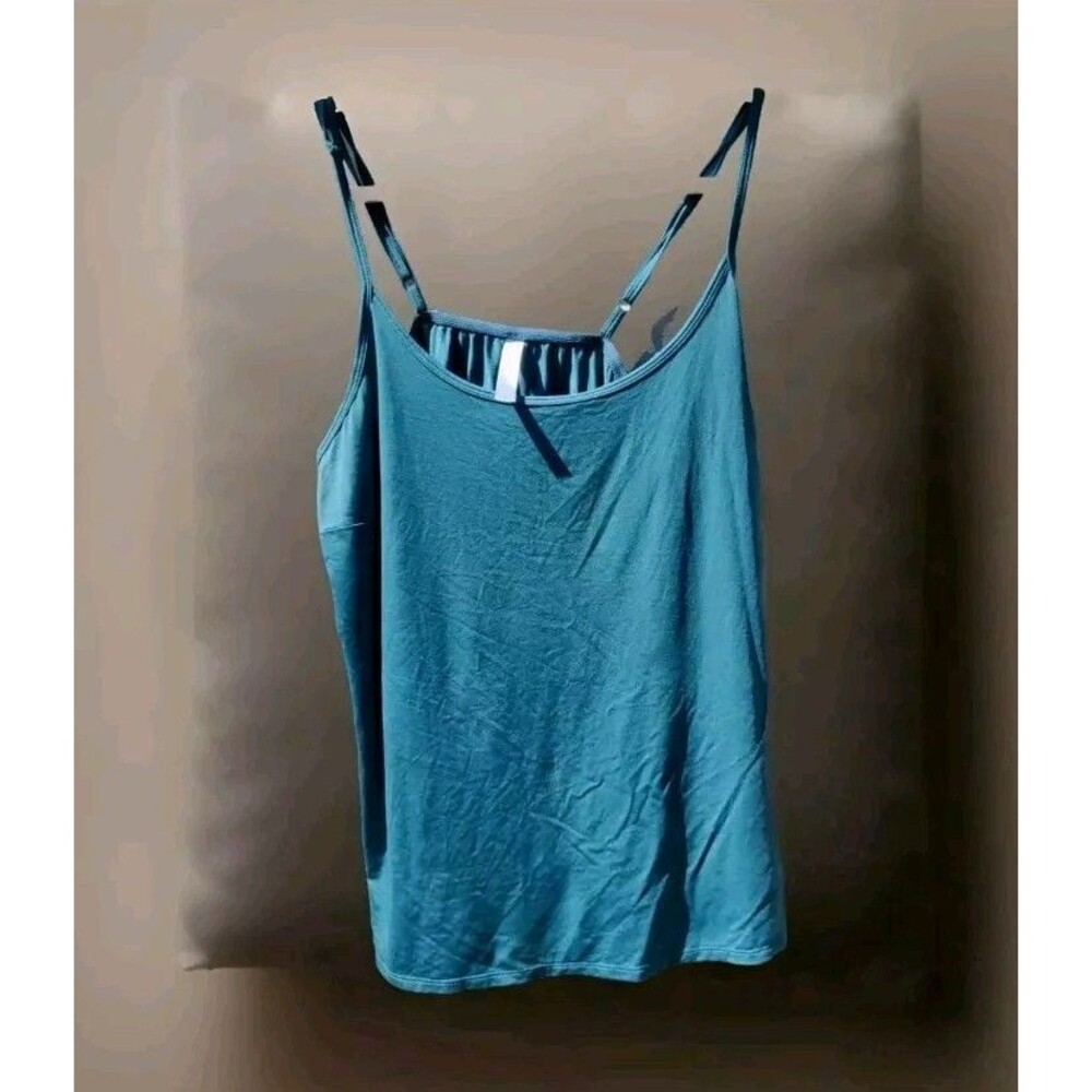 Sleep By CASIQUE Tank Top PJ Shirt Sz 14 / 16 Soft Chemise Spaghetti Strap Teal